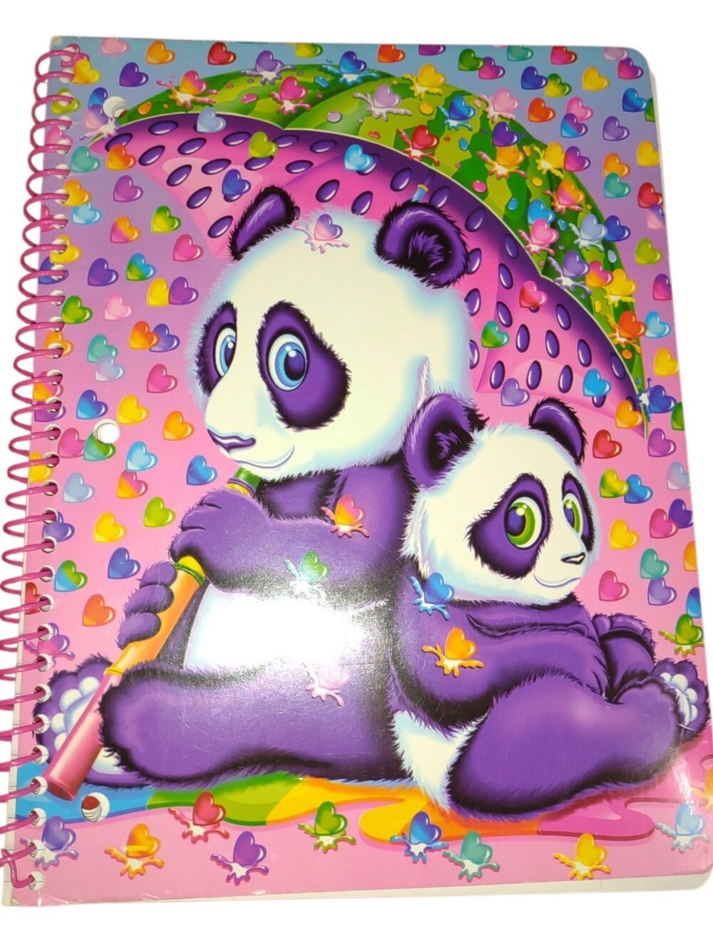 Lisa Frank Notebook spiral Painting Panda New